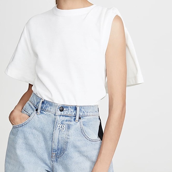 Alexander Wang Draped Short Sleeve Tee - Picture 1 of 5